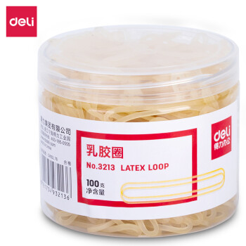 得力(deli)100g办公耐用乳胶圈/橡皮筋3213