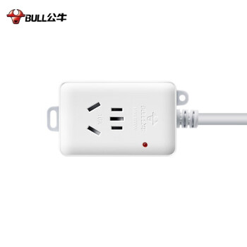 公牛（BULL）GN-103D大功率插座16A1位无控全长1.8米