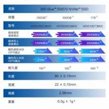 西部数据 SN570固态硬盘2TB（WDS200T3B0C）
