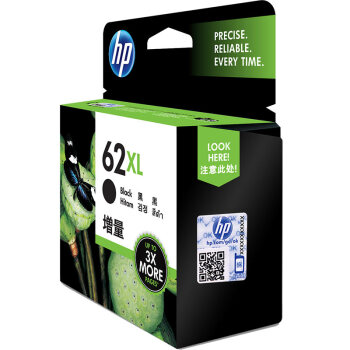惠普(HP)C2P05AA 62XL 高容量原装黑色墨盒