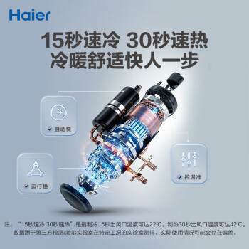 海尔(Haier)劲爽 1.5匹新一级变频 冷暖 壁挂式空调挂机KFR-35GW